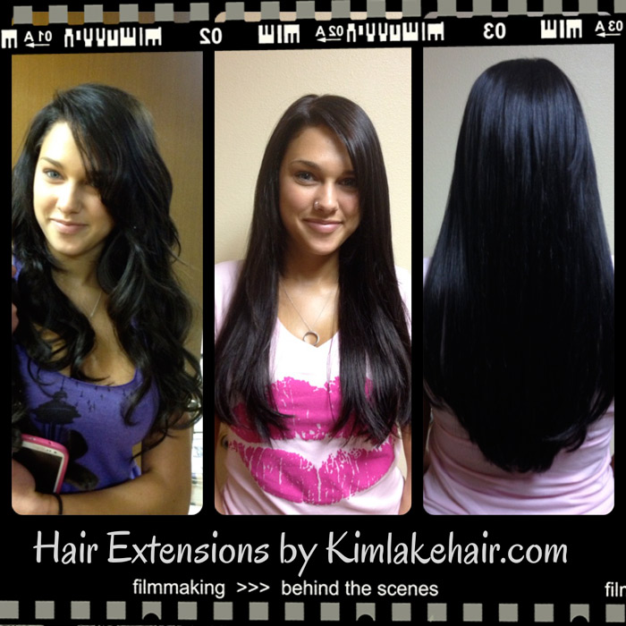 Before and after Jozette hair extensions