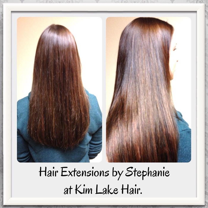 Hair extensions by Stephanie.