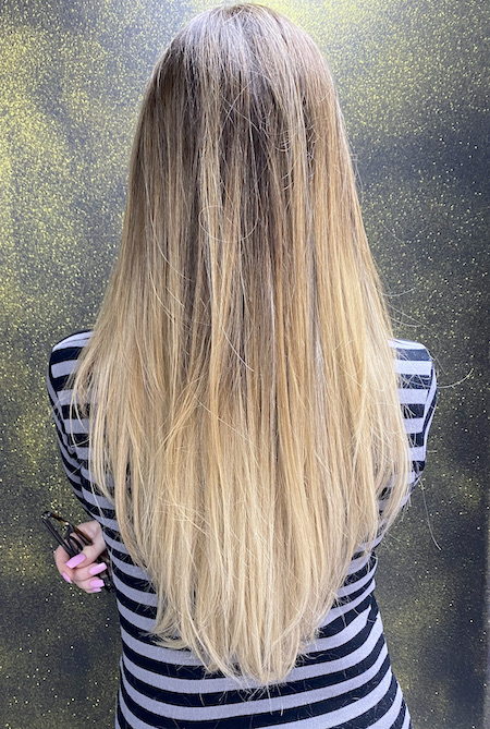 Ombre hair extensions.