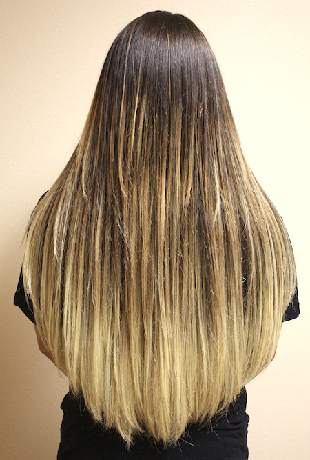 Blonde, Ombre tipped  hair extensions