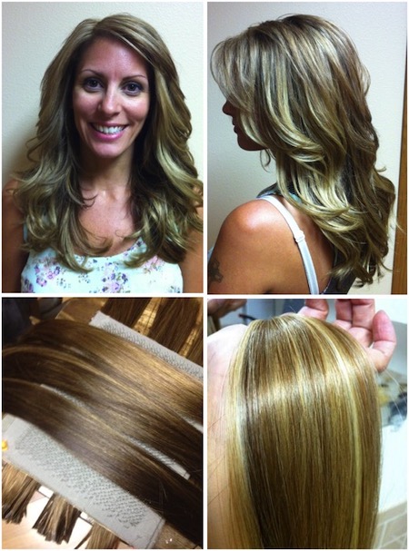 Seattle Amanda's hair extentions for correcting bad color and cut