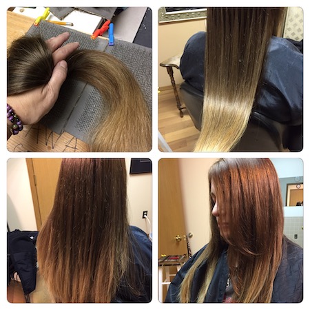 Custom Blended Ombre Hair Extensions