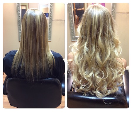 Hair Extensions Before and After