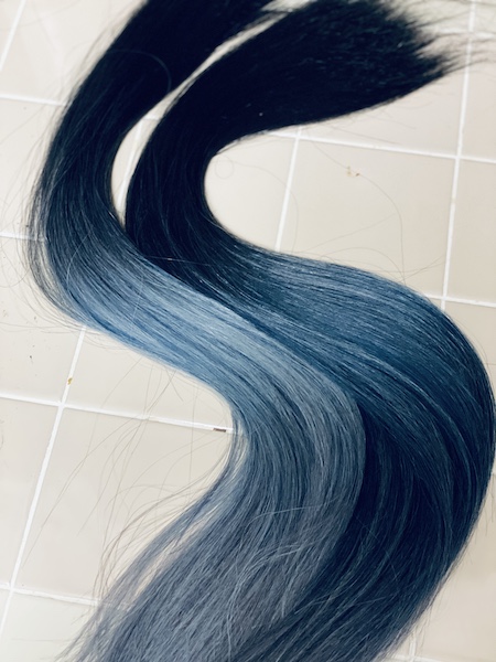 Blue hair extensions 